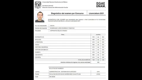 Fotograma del testimonio 25 de UNAM
